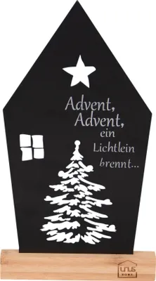 Produktbild von UNUS Deko Aufsteller Haus mit Baum und Stern in schwarz