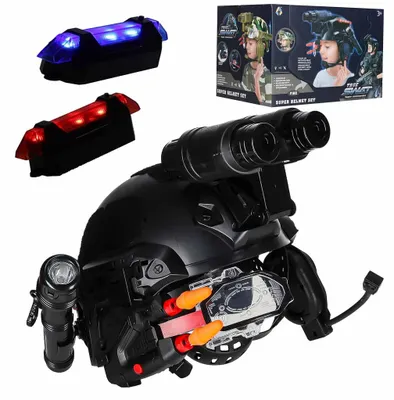 Produktbild von Taktisches Kommando-Set für Kinder Helm Taschenlampe Sound
