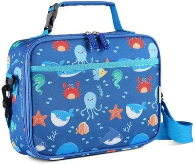 Productafbeelding van Geïsoleerde picknicktas voor kinderen, geïsoleerd vak voor schoenen, schooltas voor kinderopvang, voorschool, picknicktas voor jongens en meisjes, geschikt voor picknick, school en uitstapjes