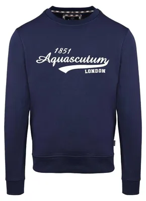 Produktbild von Aquascutum - Sweatshirt für Herren, Rundhalsausschnitt GT18058 (M) (Marine)