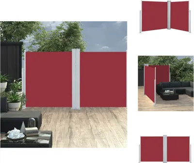 Produktbild von vidaXL Ausziehbare Seitenmarkise Rot 140 x 600 cm -  Sonnenschirme & Sonnenschutze
