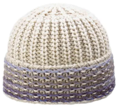 Produktbild von Strickmütze mit Wickel aus Acrylgarn und Alpaka