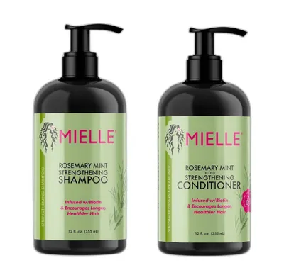 Productafbeelding van Mielle Rozemarijn-Munt Versterkende Shampoo + Conditioner, 355 ml