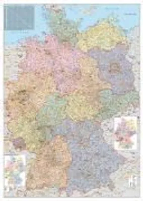Produktbild von Orga-Karte Deutschland 1 : 750 000. Wandkarte Großformat ohne Metallstäbe