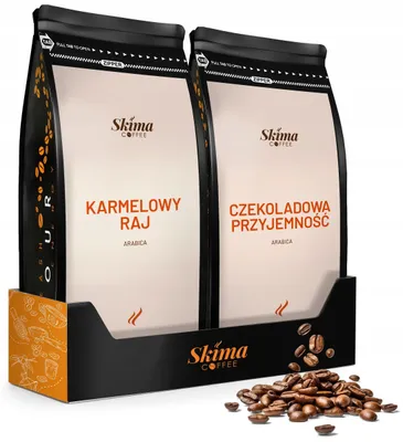 Produktbild von Kaffeebohnen 2 x 1 kg KARAMELL-PARADIES/SCHOKOLADENGENUSS aromatisiert frisch geröstet