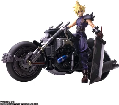 Produktbild von Final Fantasy VII Bring Arts Actionfigur und Fahrzeug Cloud Strife & Hardy-Daytona 15 cm