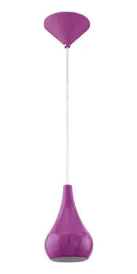 Produktbild von Eglo Pendelleuchte Nibbia Lila rund Ø11,5cm max. 40W E14 ohne Leuchtmittel kürzbar
