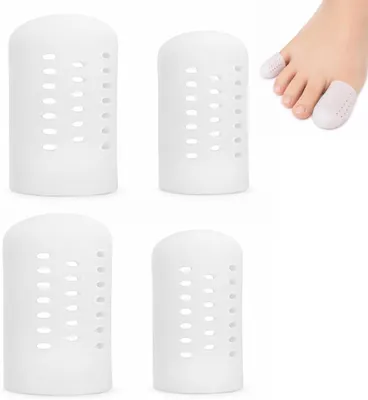Immagine prodotto di Protezioni per l'alluce, in silicone traspirante, confezione da 8 pezzi, per proteggere dallo sfregamento