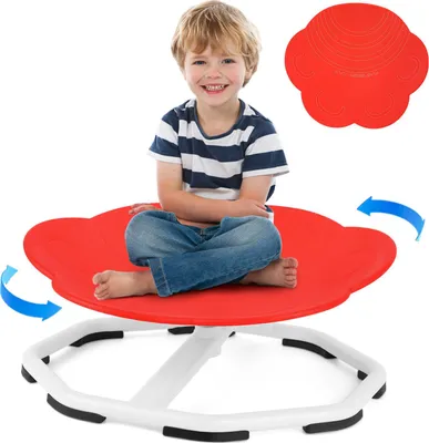 Produktbild von Eikuavons Sensorischer Kinderstuhl 360° Drehstuhl für Kinder, Katzenkrallen-Stil Rot, 100 kg