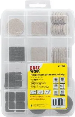 Produktbild von Easy Work Filzgleitersatz 68-tlg, schwarz/grau (1 Set)