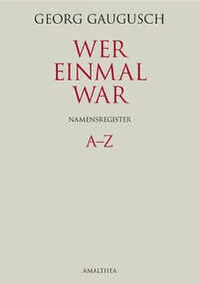 Obrázok produktu pre Wer einmal war. Namensregister