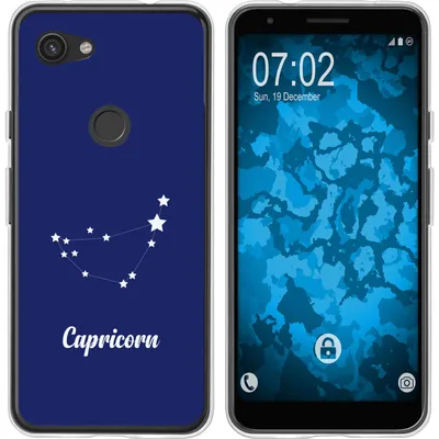 Produktbild von PhoneNatic Case kompatibel mit Google Pixel 3a Silikon-Hülle SternzeichenCapricornus M7