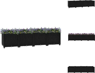 Image de vidaXL Lit surélevé 160x40x38 cm Polypropylène - Pots de fleurs & Jardinières