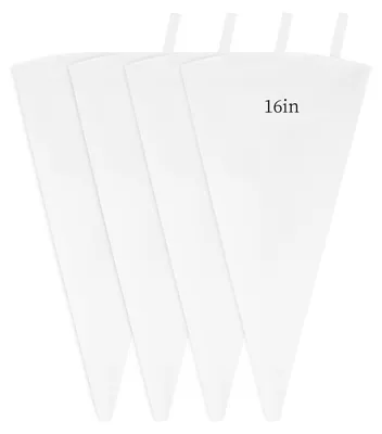 Immagine prodotto di Set di 4 sacchetti per decorazioni, 40 cm, riutilizzabili, in cotone rivestito, ideali per la decorazione di torte