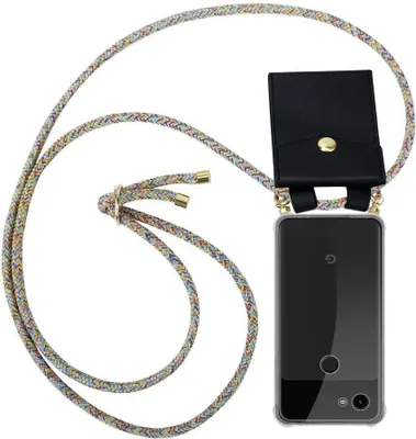 Produktbild von Cadorabo Hülle für Google PIXEL 3A Schutzhülle in Gelb Handy Kette Silikon Kordel abnehmbares Etui