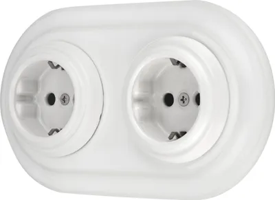 Zdjęcie produktu dla Podtynkowy porcelanowy wyłącznik retro serii I PR1SET200W I PR1 biały
