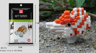 Obrázek produktu pro Nautilus / perleťová loď stavební kostky model LNO Micro-Bricks