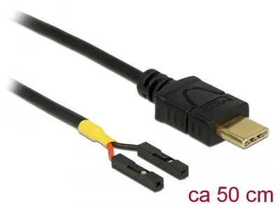 Produktbild von DeLOCK 85473, 0,5 m, USB C, Schwarz