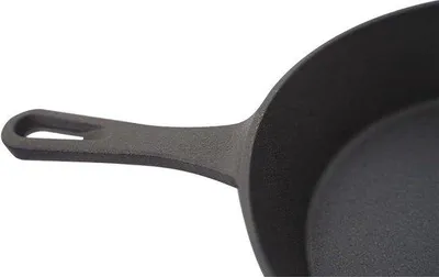 Immagine prodotto di Padella per grigliare in ghisa da 25 cm - padella rotonda per arrostire, grigliare e cuocere al forno - per fornelli a gas e barbecue a carbonella
