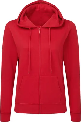Produktbild von SG SG29F | Ladies' Zip Hoody - Kapuzensweatjacke für Damen - Farbe: Red - Größe: XS