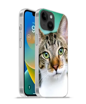 Produktbild von MuchoWow® Handyhülle Schutzhülle Hülle für Apple iPhone 14 - Softcase Katze - Porträt - Augen Silikon Softcase Handy Hülle - Mobiltelefonhülle