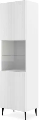Obrázek produktu pro FURNLUX Skříňka Ravenna B bílo-černá 60 cm / Hlavní barva: bílá / Rozměry: 60 x 215 x 42 cm