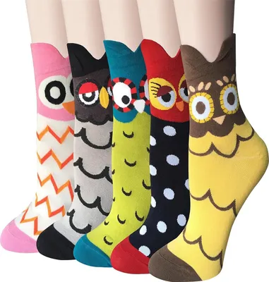 Image de ASKSA Chaussettes rigolotes Femme Chaussettes colorées en coton, caricature d'animaux Chaussettes rigolotes Femme Chaussettes de Noël Chaussettes de basket, 5 paires,Rose