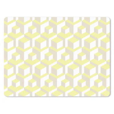 Produktbild von MuchoWow® Mauspad Mousepad Blöcke - Muster - 3D - Gelb 40x30 cm - Mousepads - Maus Mat - Pad - Mausunterlage - Anti Rutsch