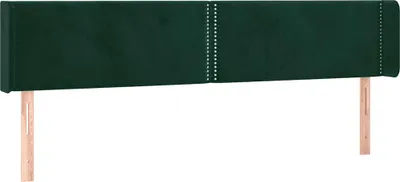 Produktbild von vidaXL Kopfteil mit Ohren Dunkelgrün 183x16x78/88 cm Samt