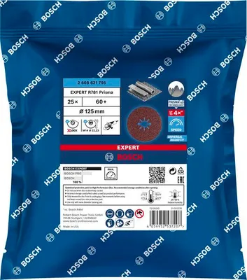 Produktbild von EXPERT R781 Fiberscheibe X-LOCK, 125mm, K60, 25-tlg.