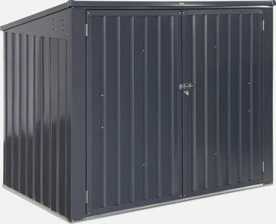 Produktbild von sweeek - Mülltonnenbox 1,75m² aus verzinktem Stahl - Anthrazit