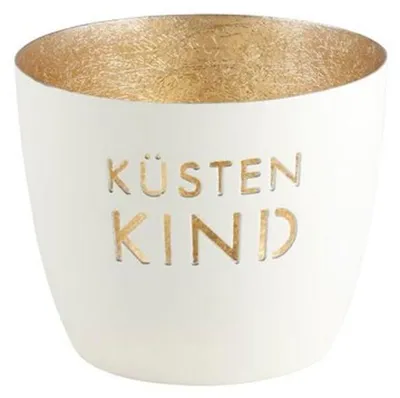 Produktbild von Gift Company Windlicht Madras Küstenkind Weiß/Gold