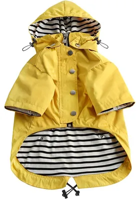 Immagine prodotto di Impermeabile per cani, con cappuccio, colore giallo, taglia XS