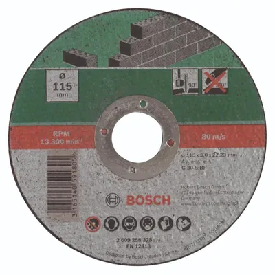 Zdjęcie produktu dla Bosch 2609256328, Tarcza tnąca, Beton, Kamień, Bosch, 2,22 cm, 11,5 cm, Wielobarwny