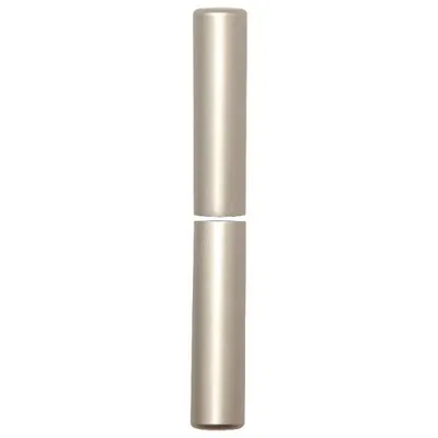 Produktbild von Zierhülse aus Aluminium | Aufsteckhülse vernickelt matt für Einbohrbänder | Band ø 15mm, Bandhöhe 92mm, oben + unten