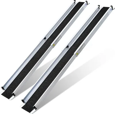 Obrázok produktu pre Yakimz Rampa pre invalidné vozíky 152cm Drive-On Ramp do 300KG Protišmyková hliníková nakladacia rampa Prenosná prahová rampa pre invalidné vozíky