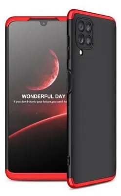 Produktbild von 360 Grad-Case für Samsung Galaxy A22 - Farbe: Schwarz & Rot - Modellkompatibilität: Für Samsung Galaxy A22 4G