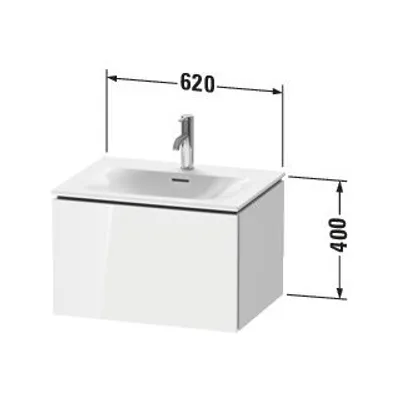 Produktbild von DURAVIT LC613508686 WTU L-Cube wandh.,400x620x481mm