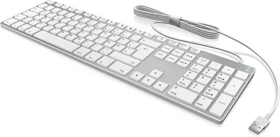 Obrázok produktu pre KeySonic KSK-8022BT, Plná veľkosť (100 %), Bezdrôtový, Bluetooth, Membránový spínač kláves, QWERTZ, Strieborná