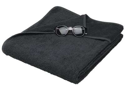 Image de Serviette éponge Beautissu XL pour chaise longue Marbella, 70 x 200 cm, anthracite