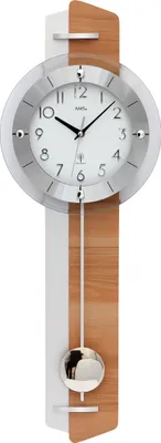 Produktbild von AMS Funk-Pendeluhr, Funkpendelwerk, 25x70x7cm, 5271