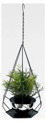 Produktbild von Blumenampel aus Metall für Innenräume, Hängepflanzen 59 cm mit Topf
