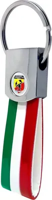 Produktbild von Abarth Offizielle Schlüsselanhäng, Schild Logo und Italien Trikolore