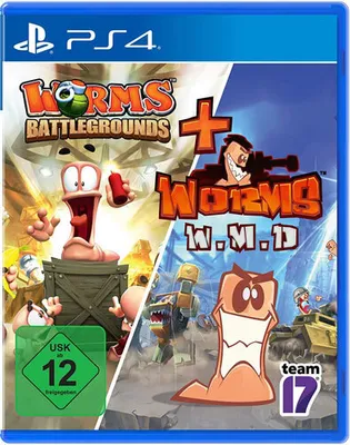 Produktbild von Team17 Worms Battlegrounds + Worms WMD, PlayStation 4, E10+ (Jeder über 10 Jahre), Physische Medien