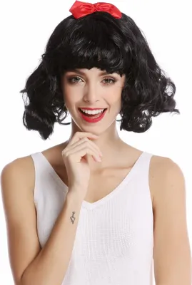 Produktbild von WIG ME UP Perücke schulterlang schwarz Longbob Schleife 90866-ZA103