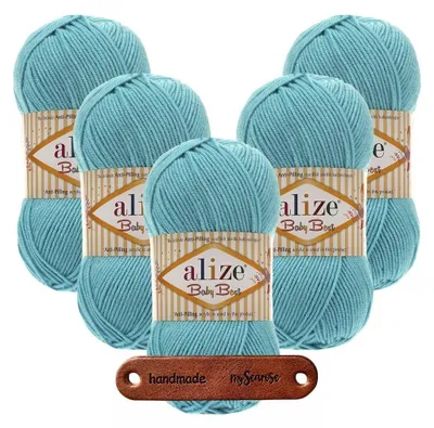 Produktbild von 5 x ALIZE Baby Best 287 Turquoise mit Label