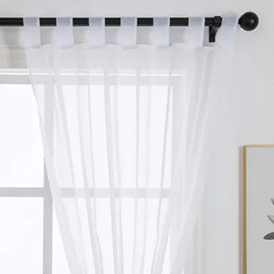 Voile Gardine 1 Paneel Tab Top Weiß 225x140 cm