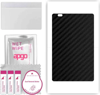 Produktbild von apgo Rückseite Schutzfolie, Skin, kompatibel mit Teclast P10HD, Hinten Displayschutzfolie aus Vinylfolie, kratzfest, einfache Montage - Schwarzer Kohlenstoff