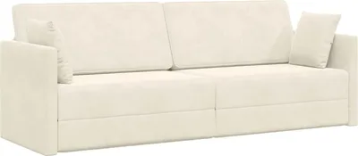 Immagine prodotto di vidaXL Divano letto da terra Crema 213 x 70 x 77 cm Velluto