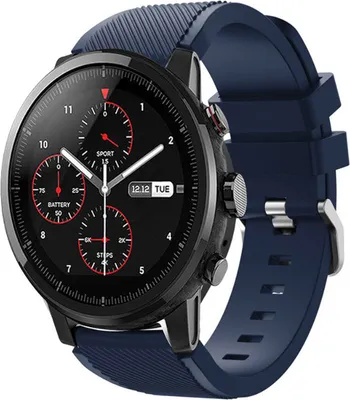 Produktbild von Strap-it Xiaomi Amazfit Stratos Armband Silikon (Dunkelblau)